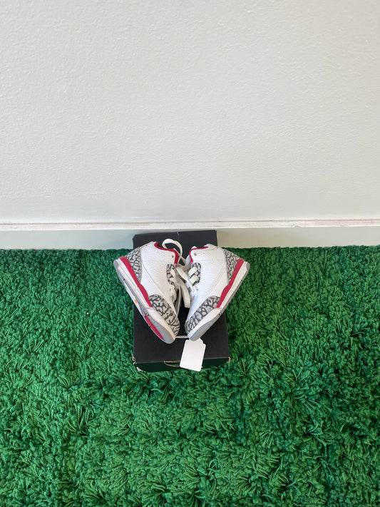Used Jordan 3 Retro Cardinal Red (Toddler)