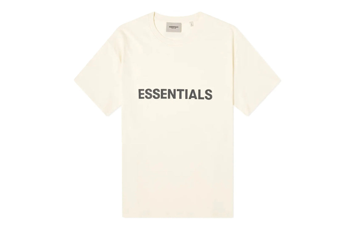 Fear Of God Essentials Boxy T-Shirt Applique Logo Butter Cream