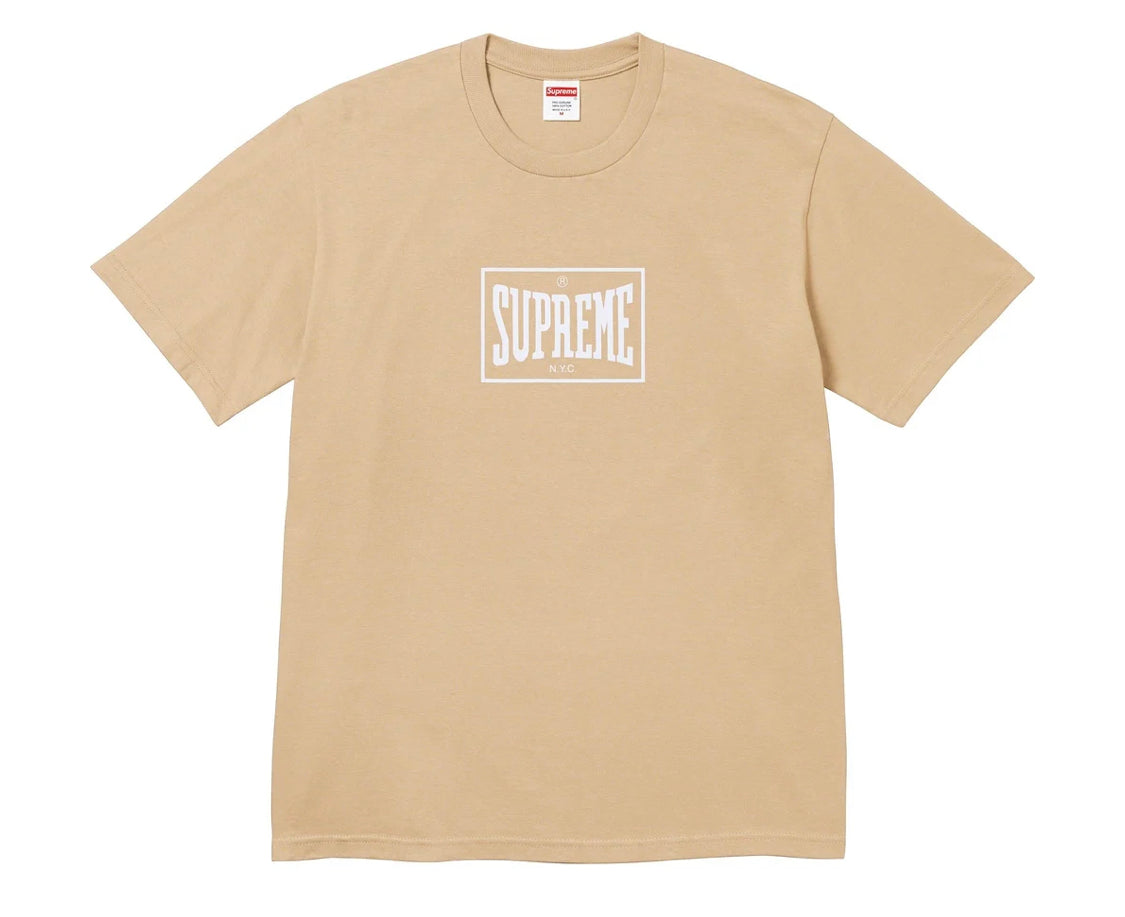 Supreme Warm Up Tee Khaki – TG Sneaks LLC