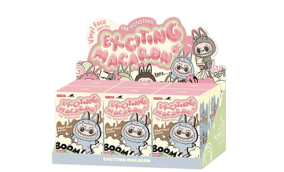 Pop Mart Labubu The Monsters Tasty Macarons Vinyl Face Sealed Case (6 Blind Boxes)