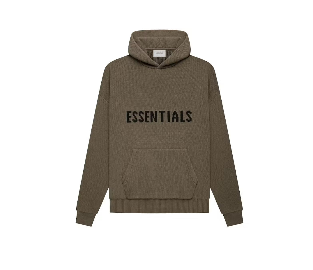Fear Of God Essentials Knit Pullover Hoodie Harvest