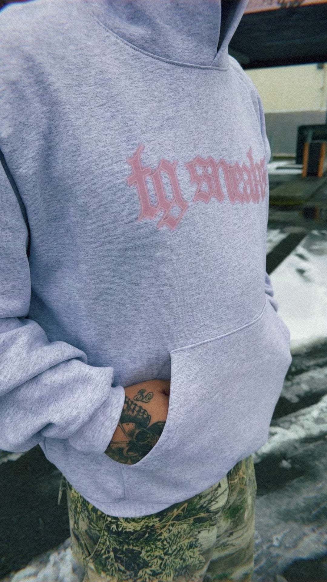 TG Valentines Day Hoodie Ash Grey