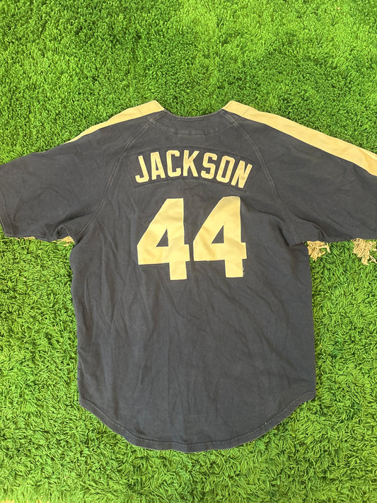Vintage New York Yankees Jackson Baseball Jersey Black Gold