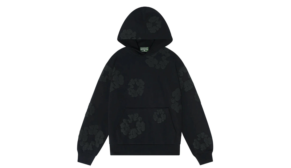 Denim Tears Cotton Wreath Hoodie Black Monochrome (Men’s)