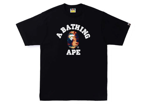BAPE Tie Dye College Tee Black Navy