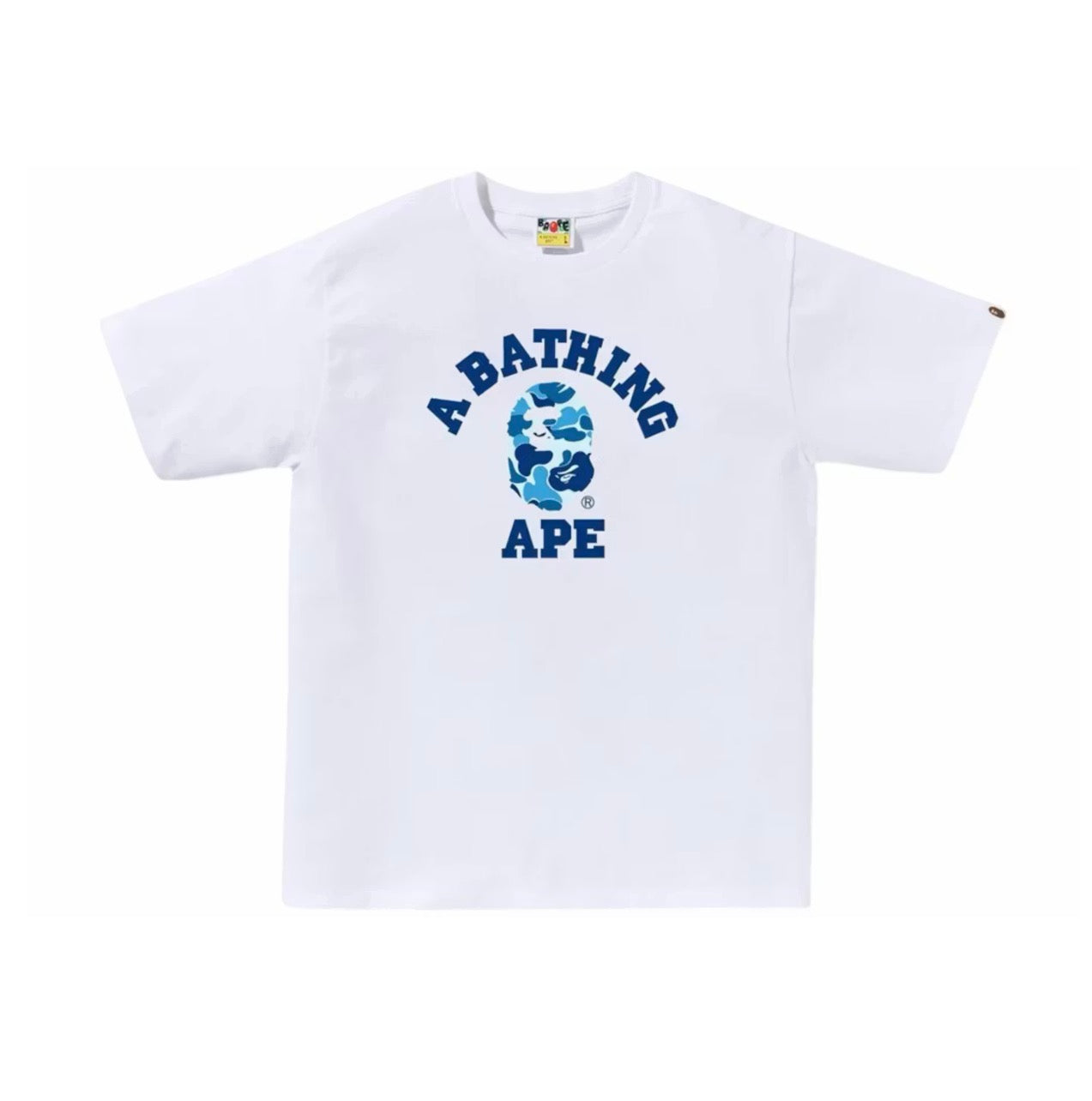 Bape ABC Camo College Tee White/Blue
