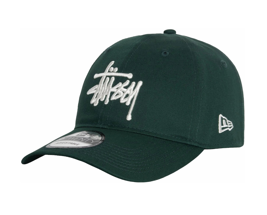 Stussy New Era 9Twenty Basic Strapback Dark Green – TG Stussy New Era 9Twenty Basic Strapback Dark Green – TG