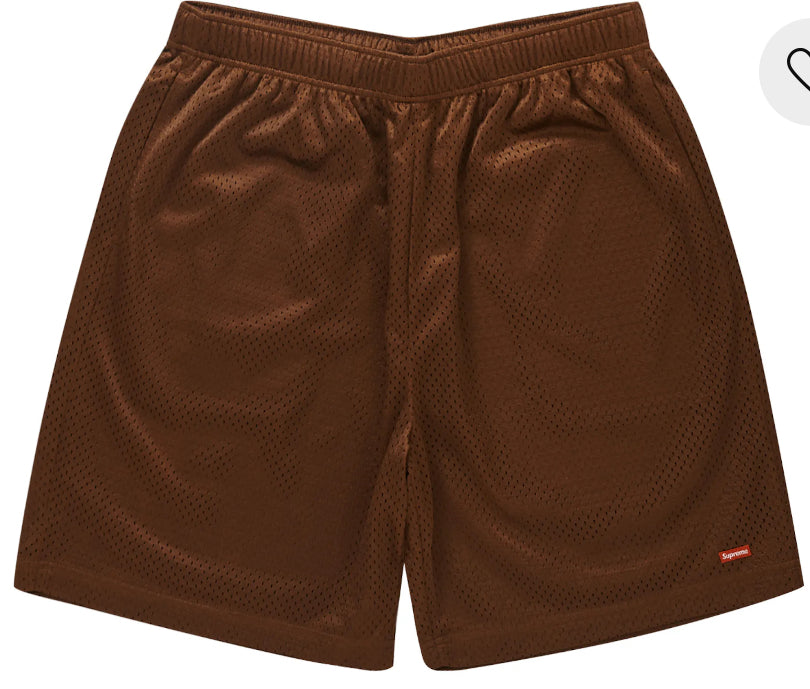 Supreme Small Box Baggy Mesh Short Brown