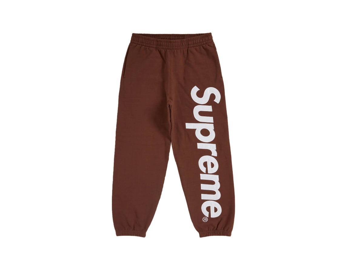 Supreme Satin Appliqué Sweatpant Brown – TG Sneaks LLC