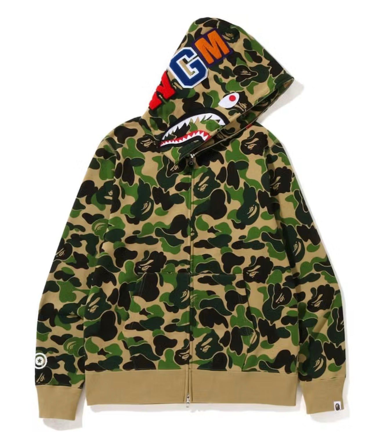 Bape Big ABC Camo Sharks Full Zip Hoodie