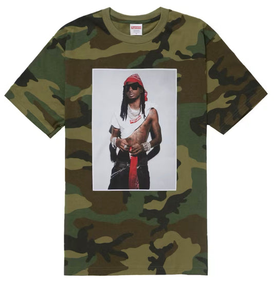 Supreme Playboi Carti Tee Woodland Camo