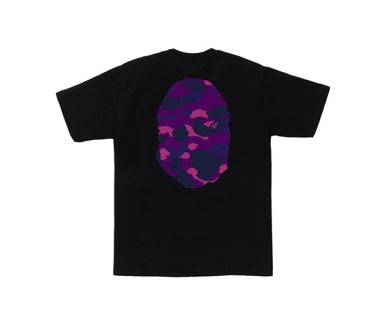 Bape Color Camo Big Ape Head Tee Black/Purple