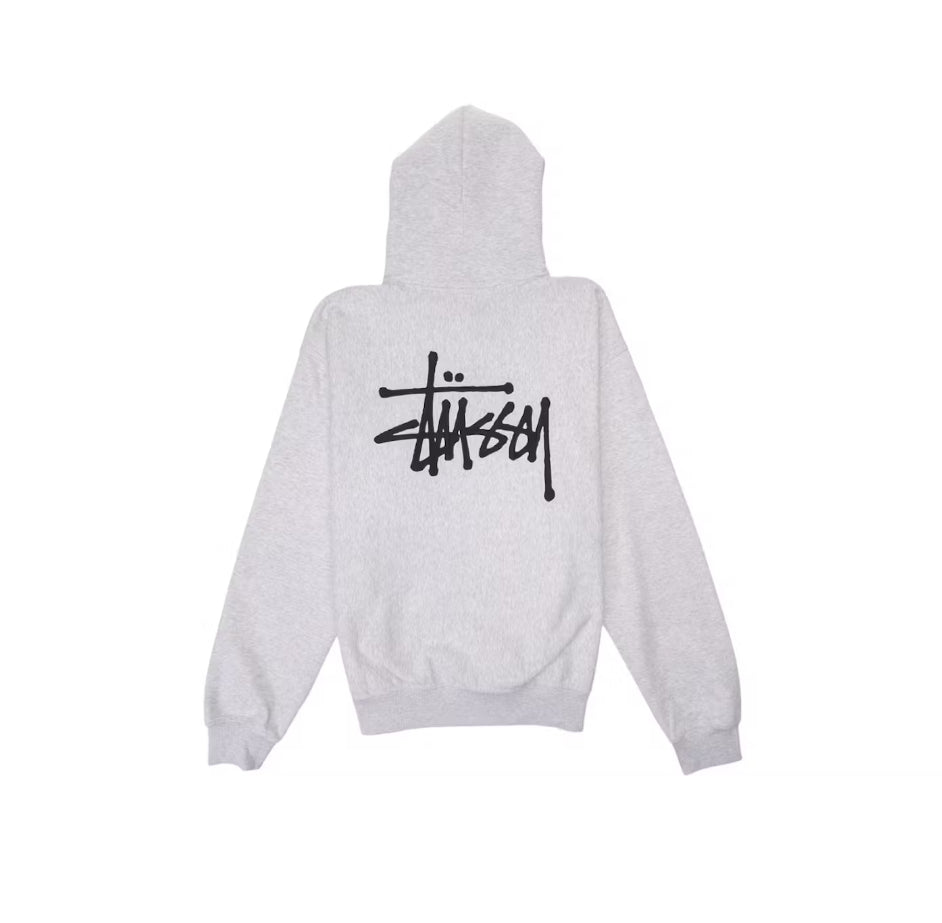 Stussy Basic Hoodie Ash Heather