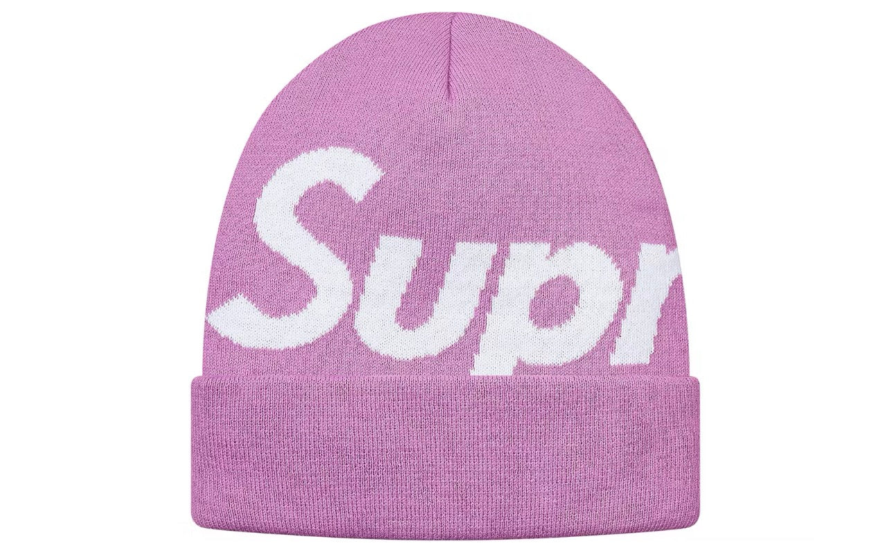 Supreme Big Logo Beanie Pink