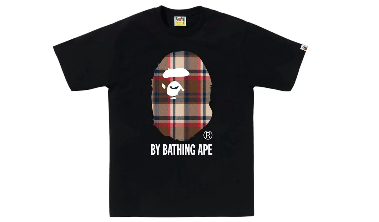 Bape Check By Bathing Ape Tee Black Red