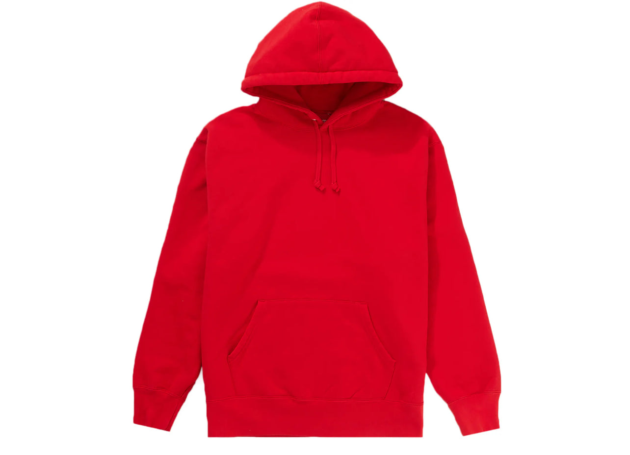 Supreme Satin Appliqué Hoodie Red