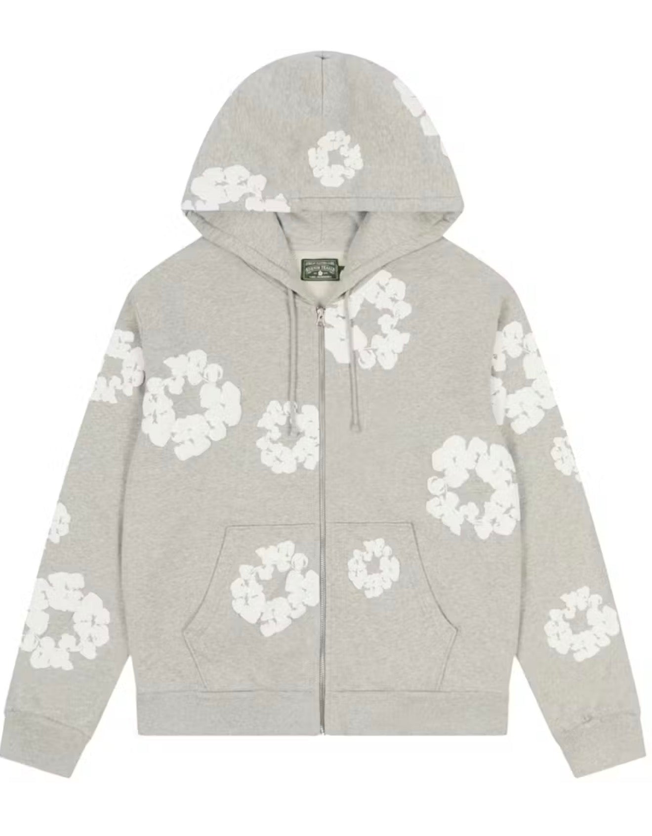 Denim Tears Cotton Wreath Zip Hoodie Grey