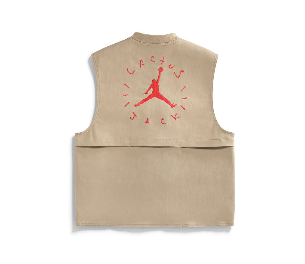 Travis Scott Cactus Jack x Jordan Utility Vest Desert/Khaki/University Red