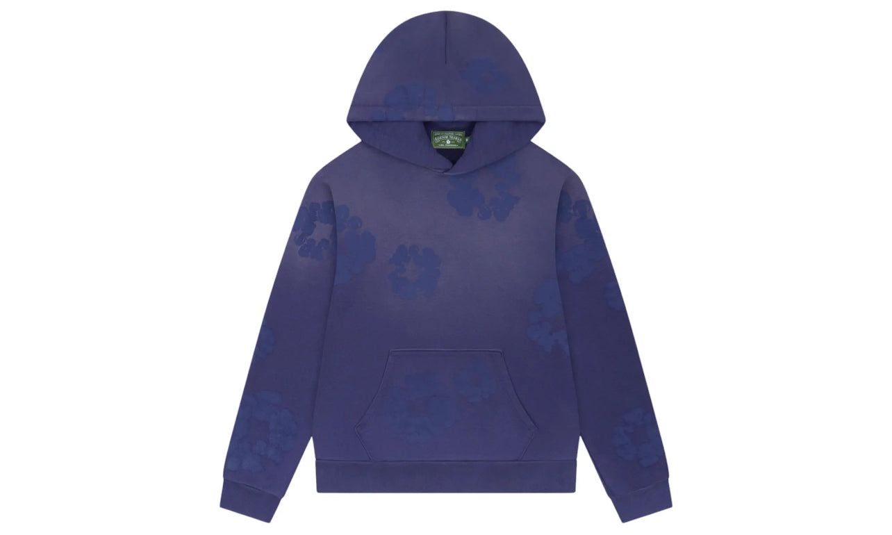 Denim Teats Mono Cotton Wreath Hoodie Washed Blue