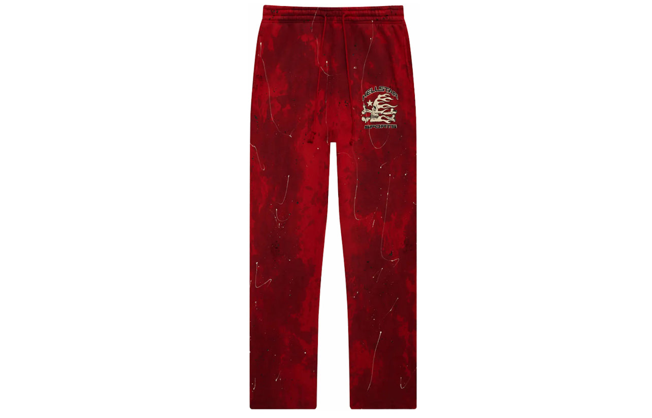 Hellstar Sports Tie Dye Sweatpants Red