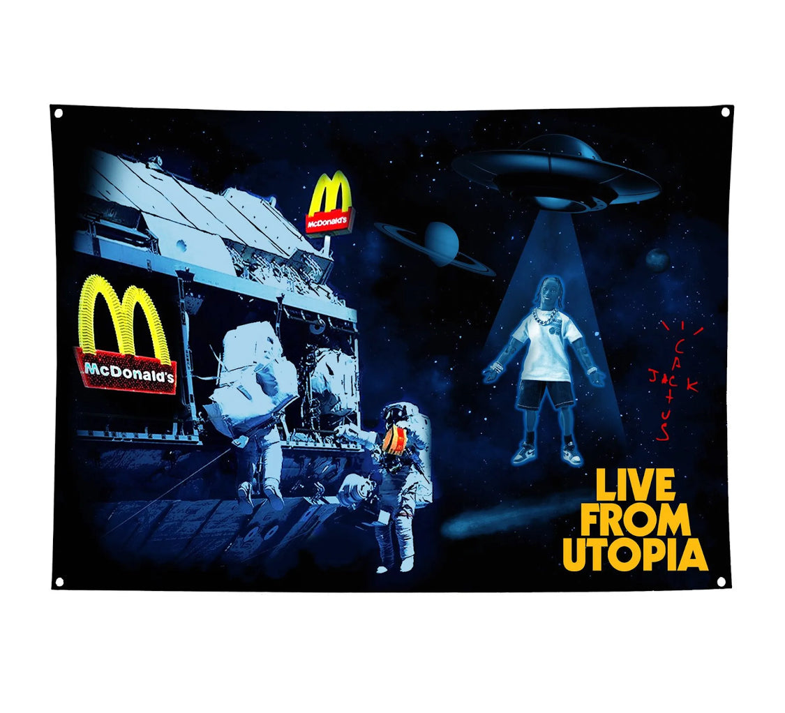 Travis Scott x McDonald’s Live From Utopia Flag Multi