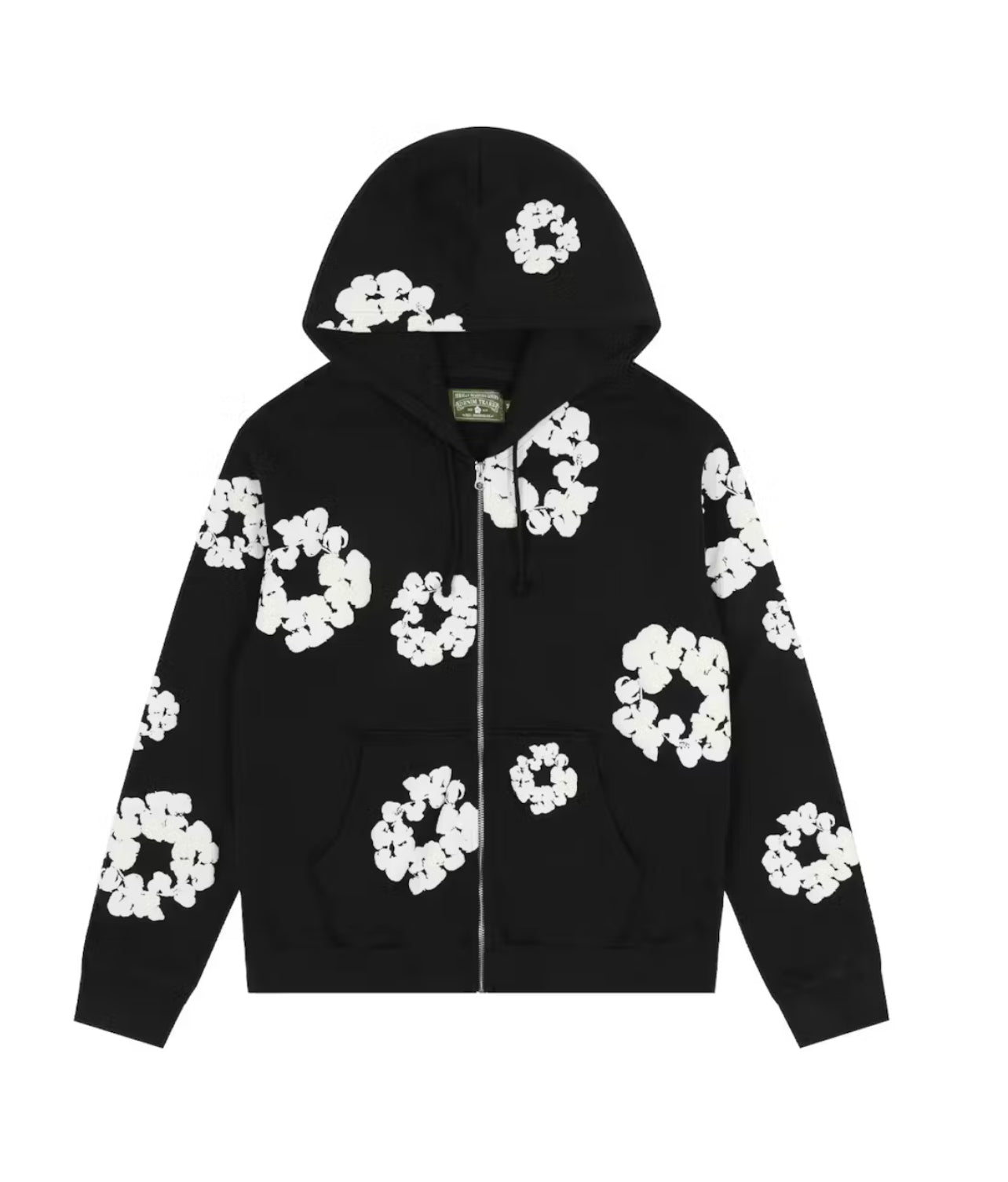 Denim Tears Cotton Wreath Zip Hoodie Black