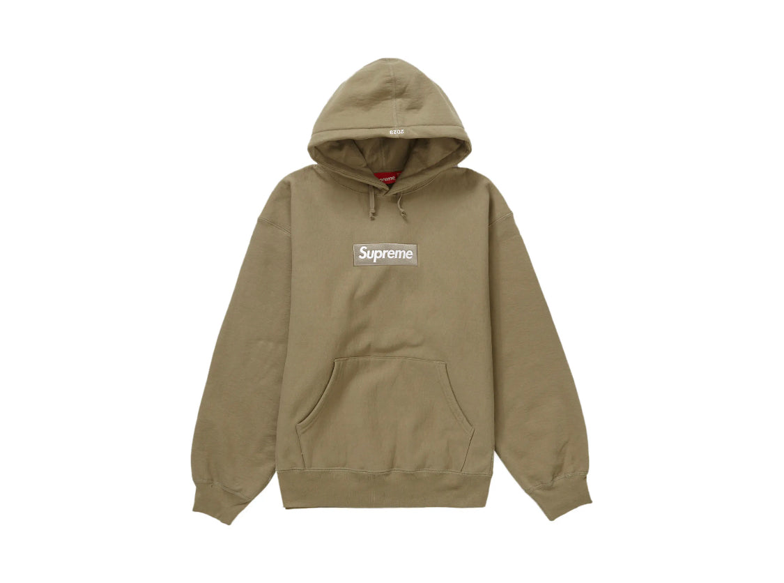 Supreme Box Logo Hoodie Dark Sand