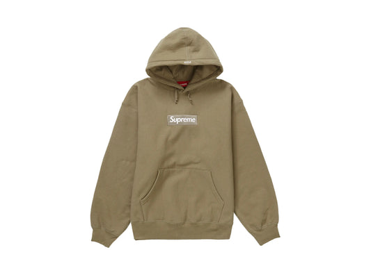 Supreme Box Logo Hoodie Dark Sand