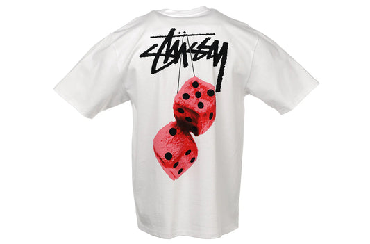 Stussy Fuzzy Dice Tee White