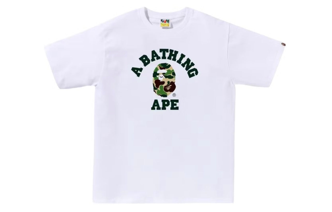 Bape ABC Camo College Tee White Green