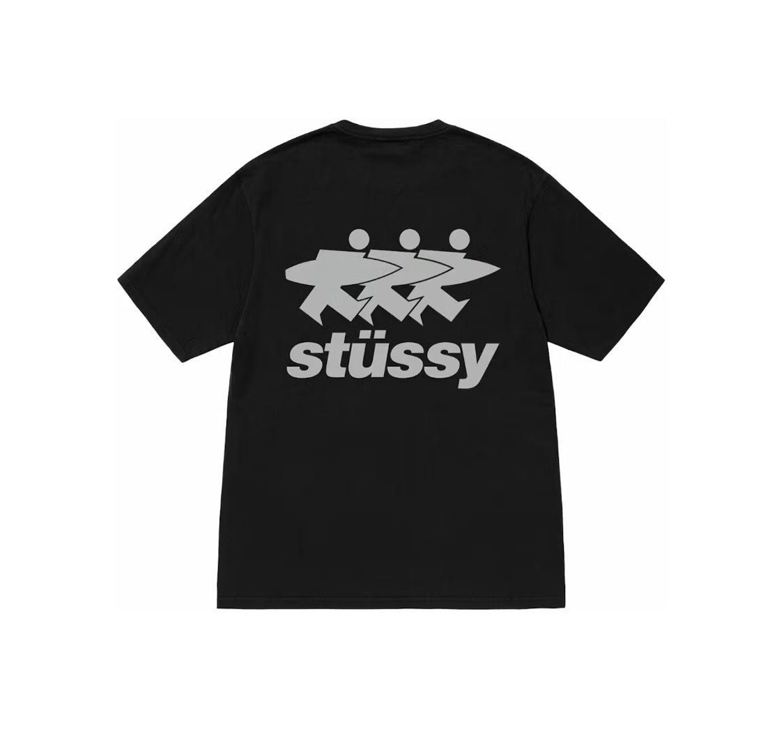 Stussy Surfwalk Pigment Dyed Tee Black
