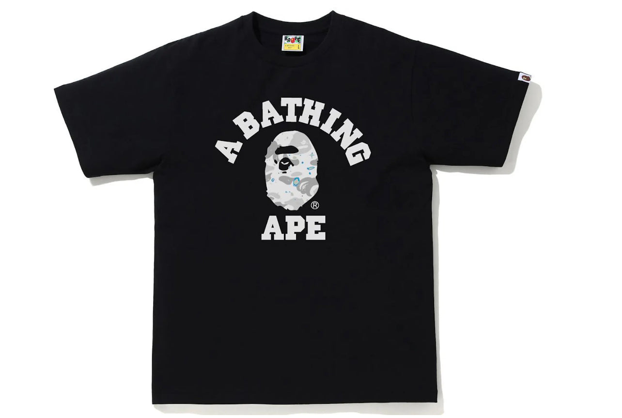 BAPE Space Camo Print College Tee Black