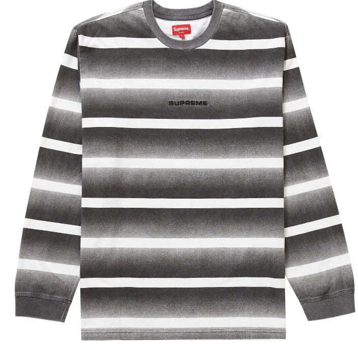 Supreme Fade Stripe L/S Top Black