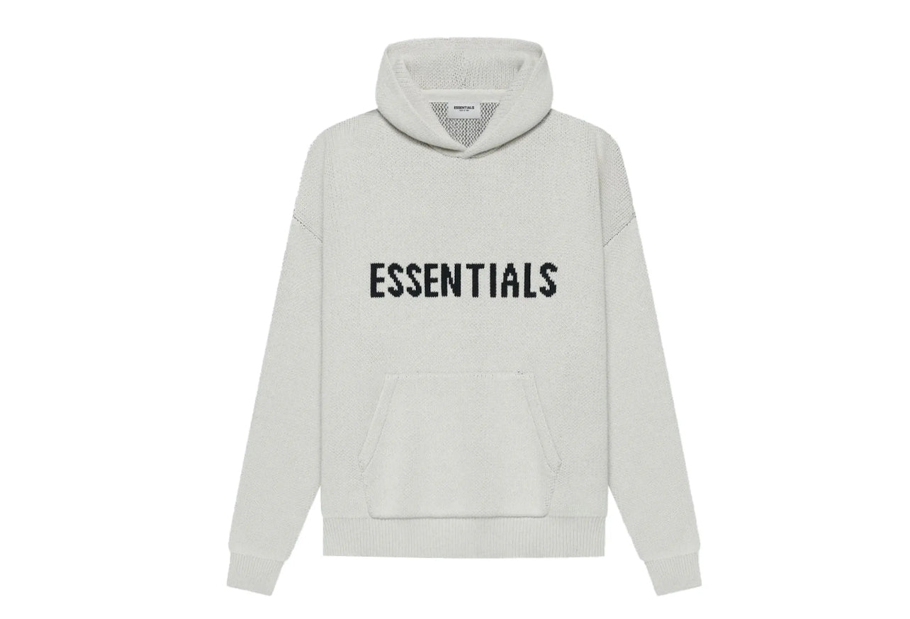 Fear of God Essentials Knit Pullover Hoodie Light Heather Oatmeal