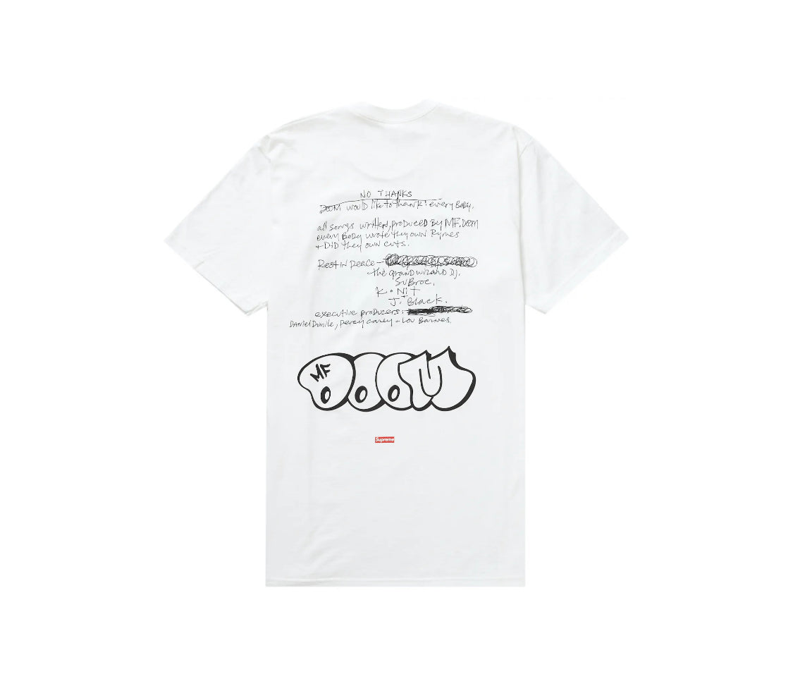 Supreme MF Doom Tee White