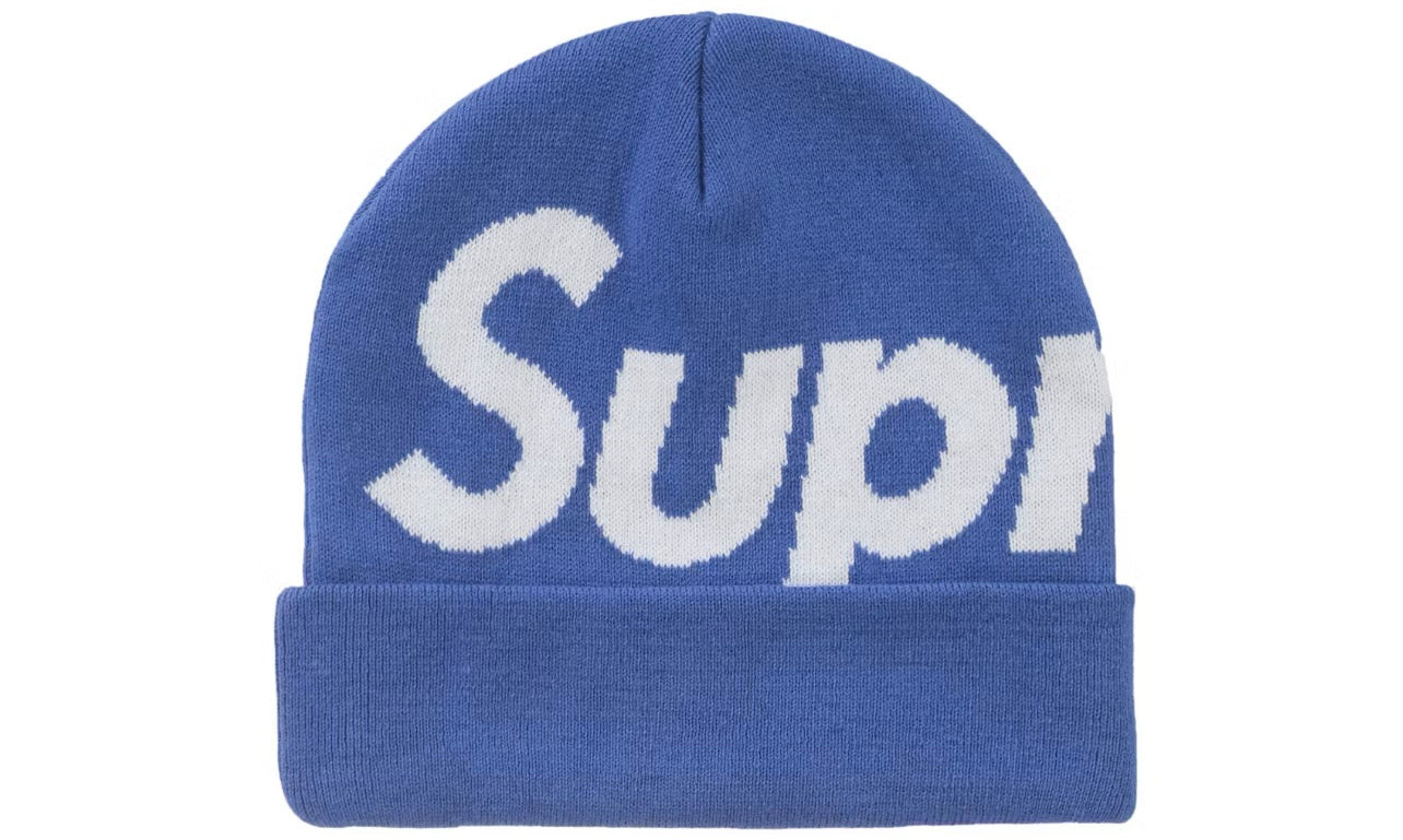Supreme Big Logo Beanie Blue