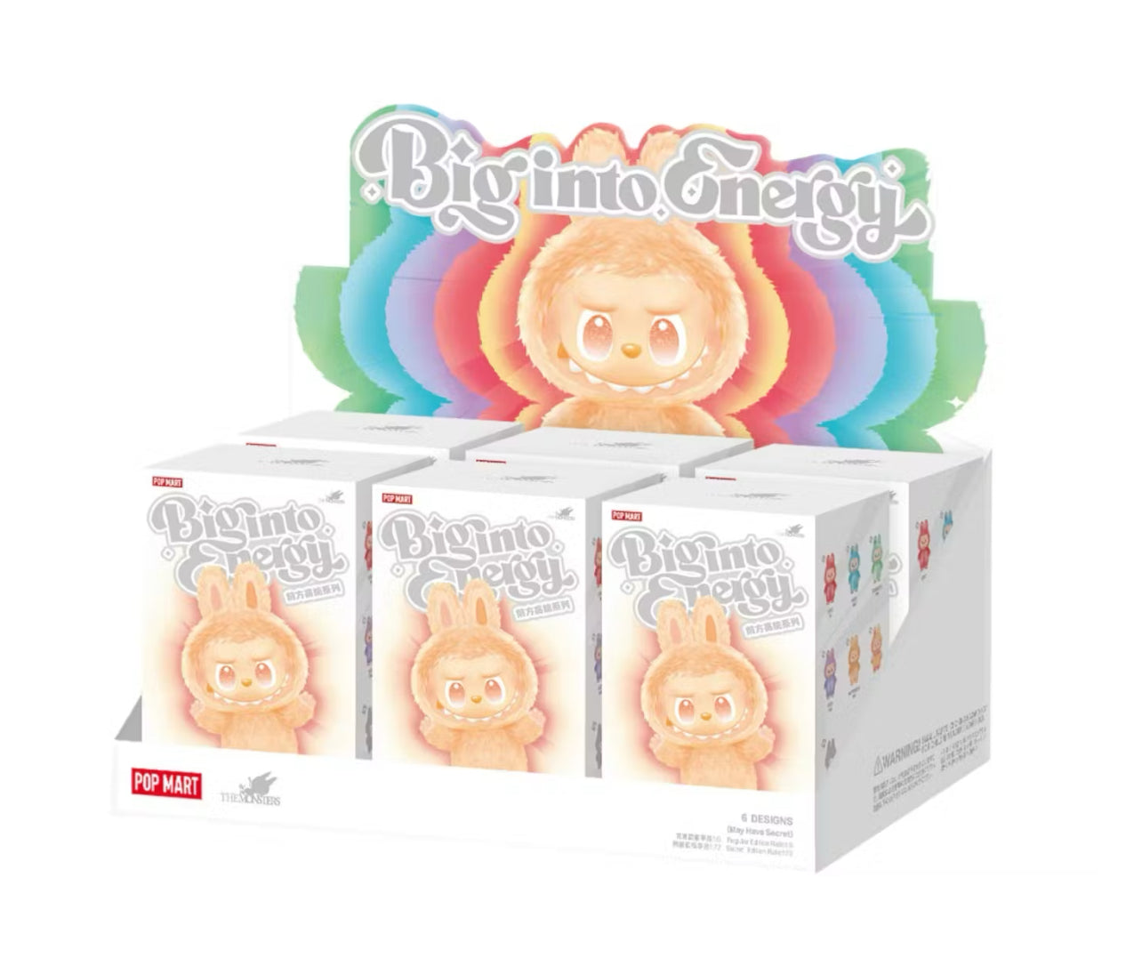 Pop Mart Labubu The Monsters Big Into Energy Series Vinyl Plush Pendant Sealed Case (6 Blind Boxes)