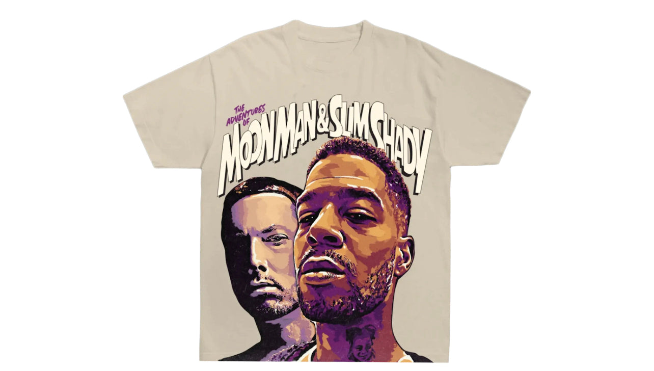 Kid Cudi Moon Man & Slim Shady T-Shirt Cream