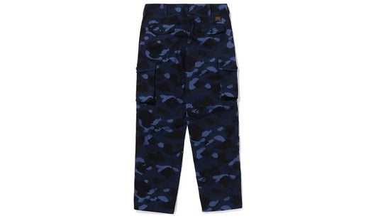 Bape Color Camo 6 Pocket Pants Navy