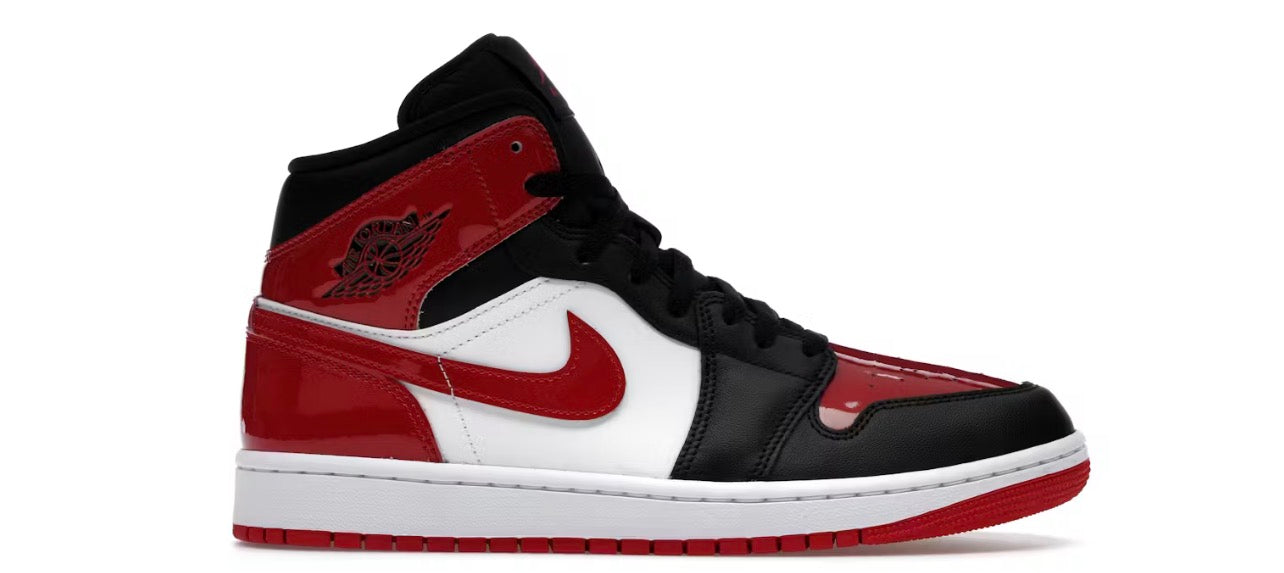 Jordan 1 Mid SE Patent Bred Toe (Men’s)