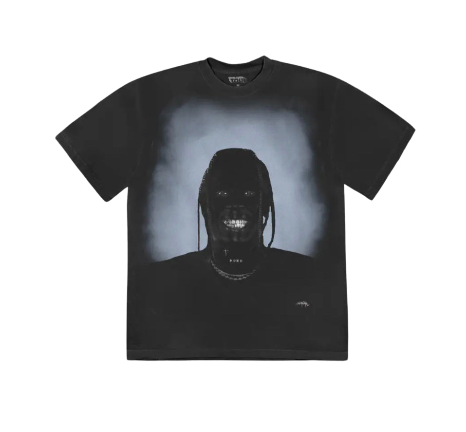 Travis Scott Face T-Shirt Black – TG Sneaks LLC