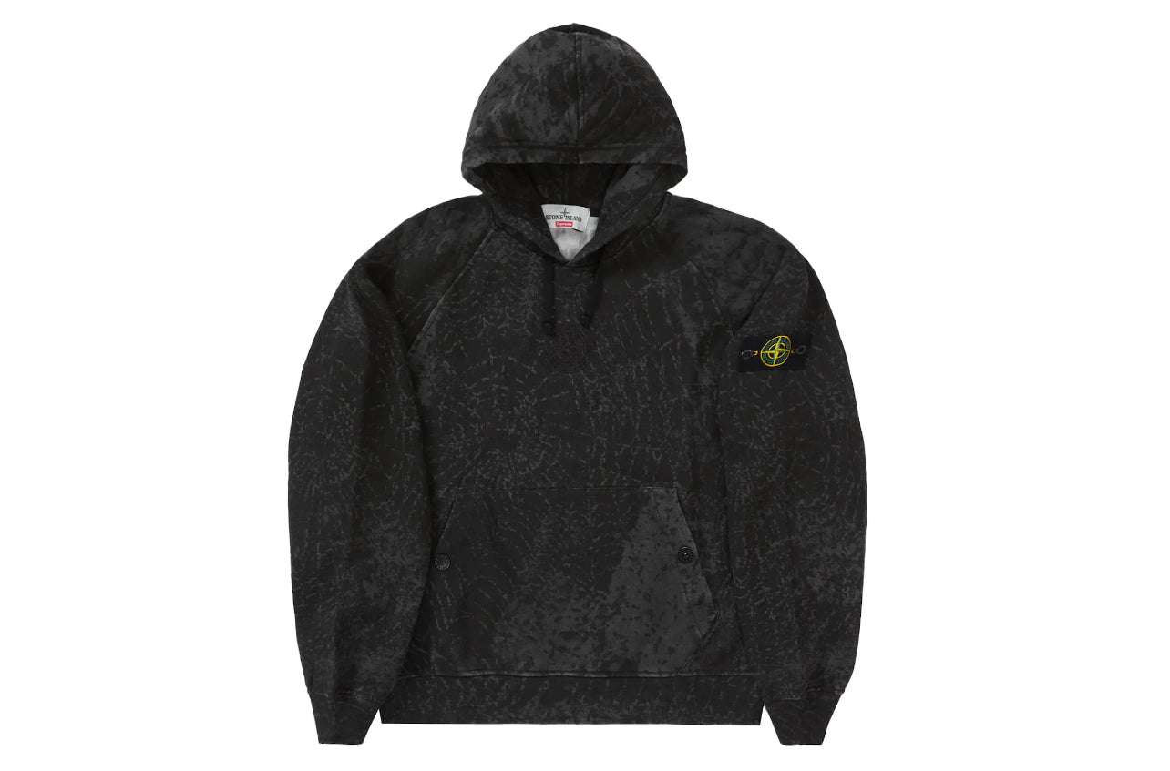 Supreme Stone Island Hooded Sweatshirt Black FW23