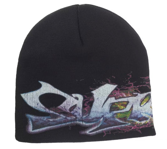 Supreme Tag Beanie Black