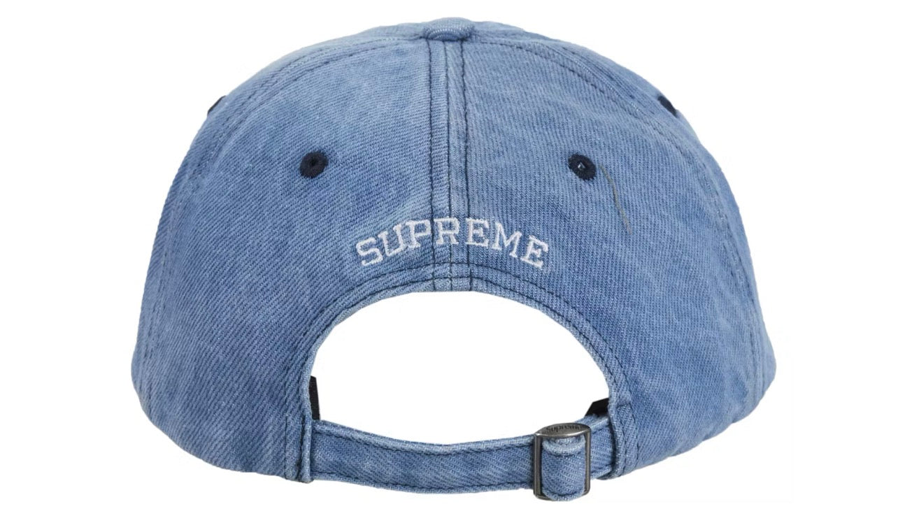 Supreme License Plate 6-Panel FW25 Denim