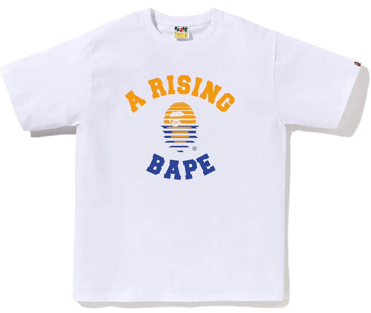 Bape A Rising Bape Tee White Yellow
