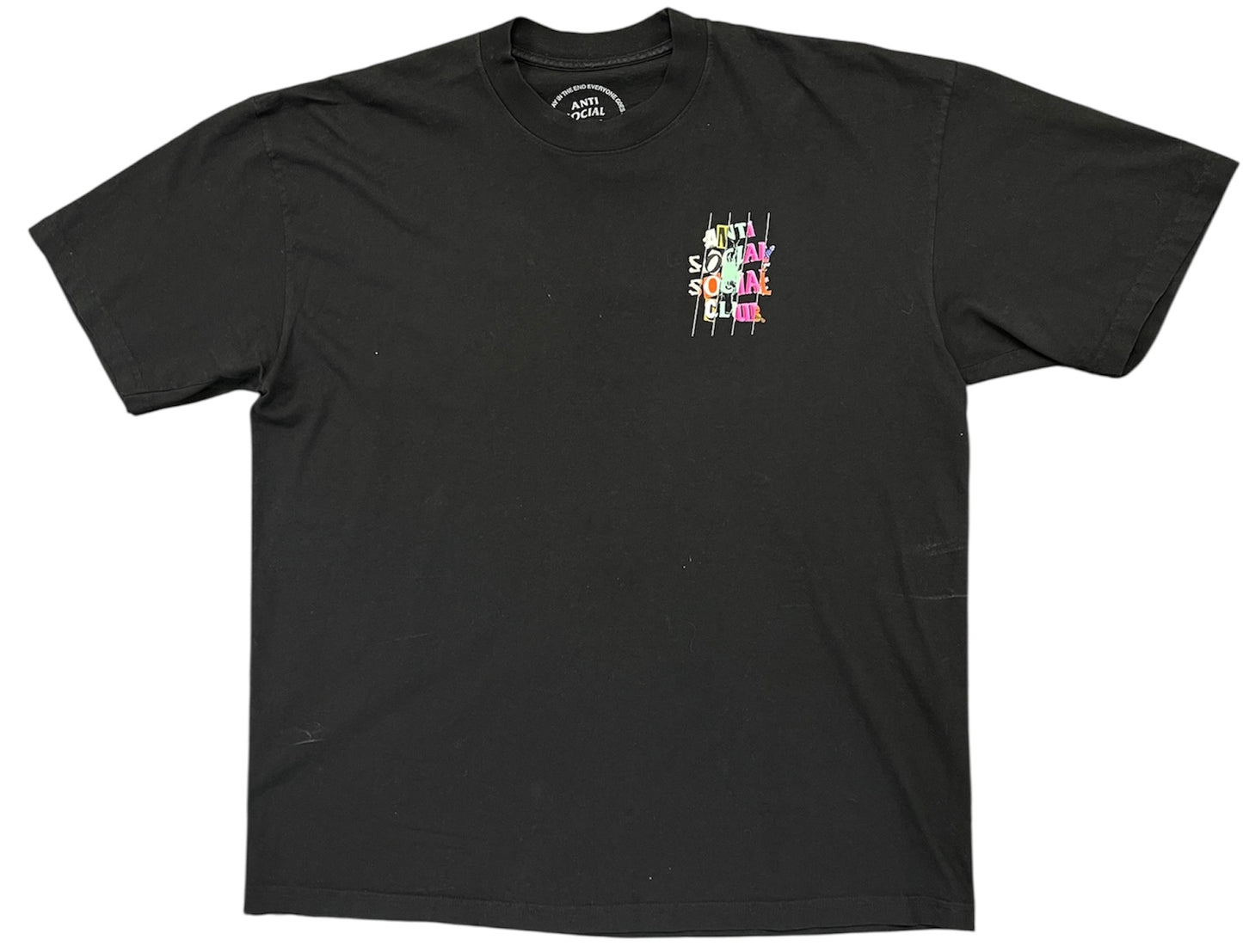 Used Anti Social Social Club Dissociative Tee Black