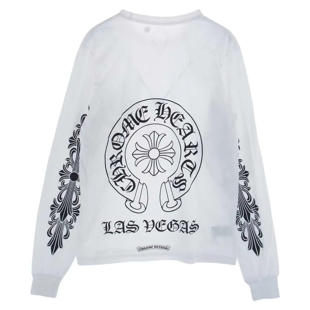 Chrome Hearts Floral Horse Shoe L/S Tee White