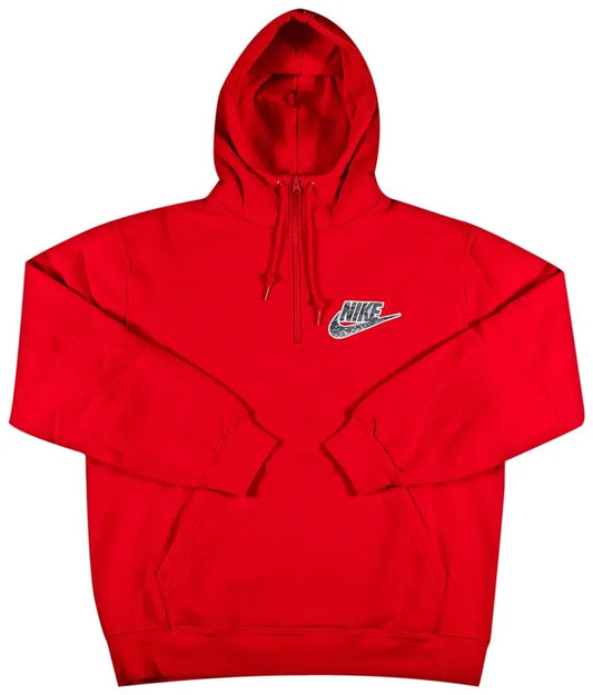 Supreme Nike Half Zip Hooded Sweatshirt Red