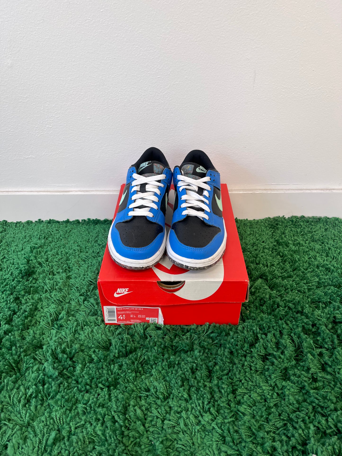 Used Nike Dunk Low Crater Blue Black (Youth)
