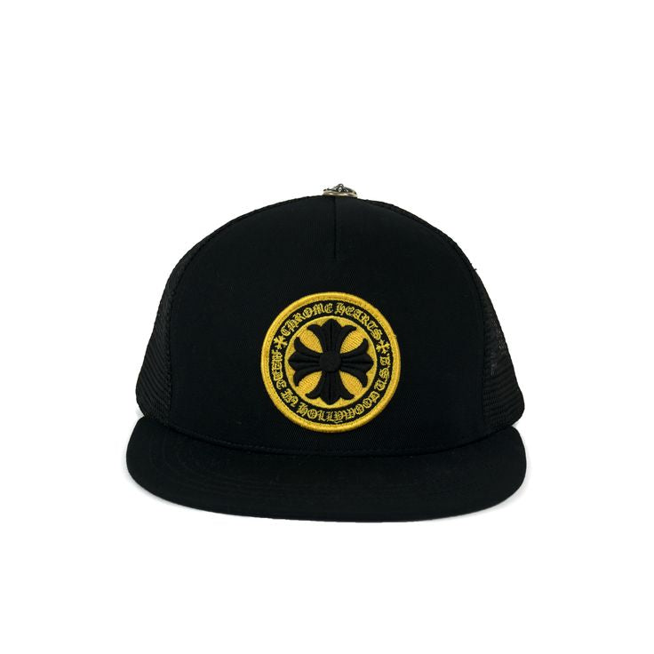 Chrome Hearts Plus Cross Seal Stamp Trucker Hat Black